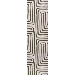 Olive Frame Rug — runner view