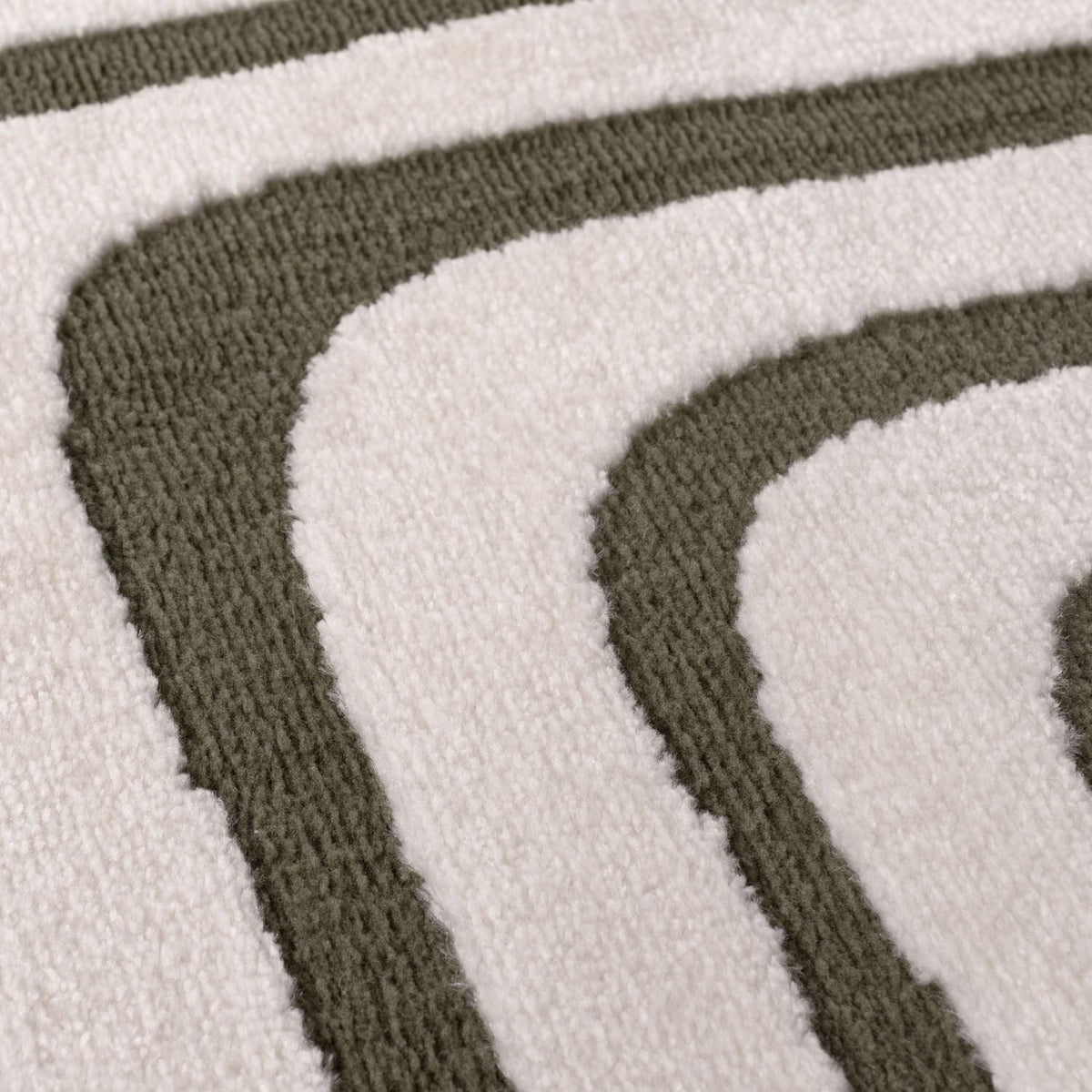Olive Frame Rug — surface detail