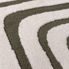 Olive Frame Rug — surface detail