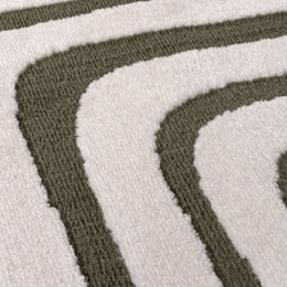 Olive Frame Rug — surface detail