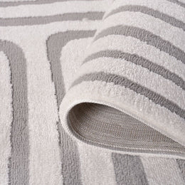 Silver Frame Rug — folded construction detail