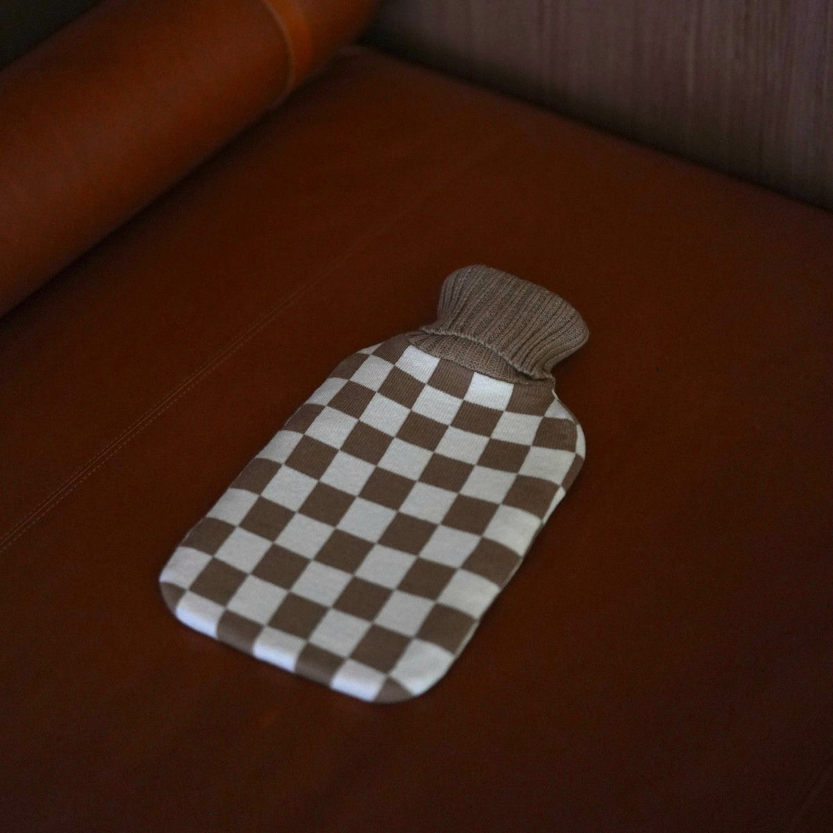 Mocha Hot Water Bottle with Cover – product view 2