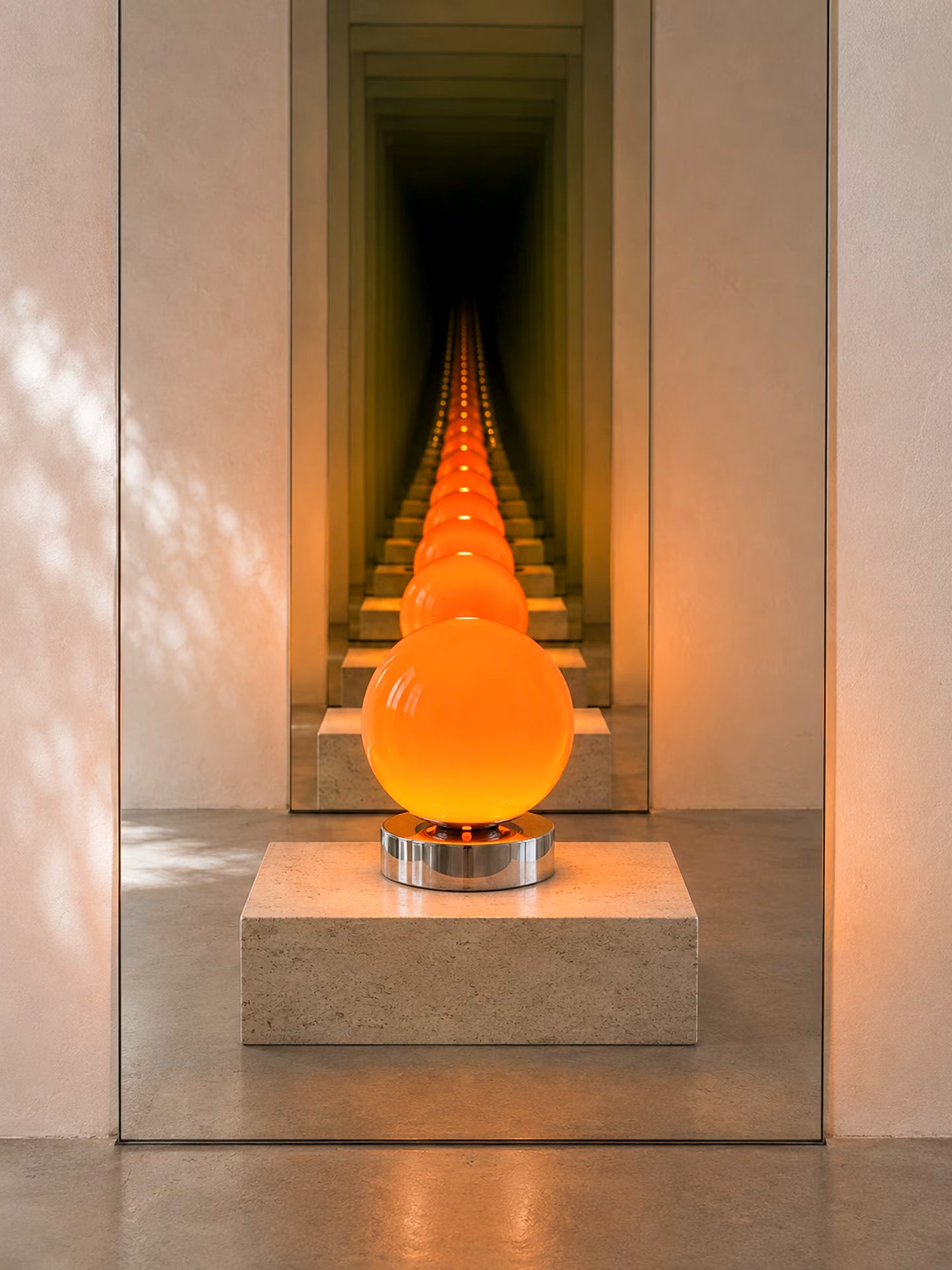Nova Flare ambient glass lamp with warm, neutral and white light