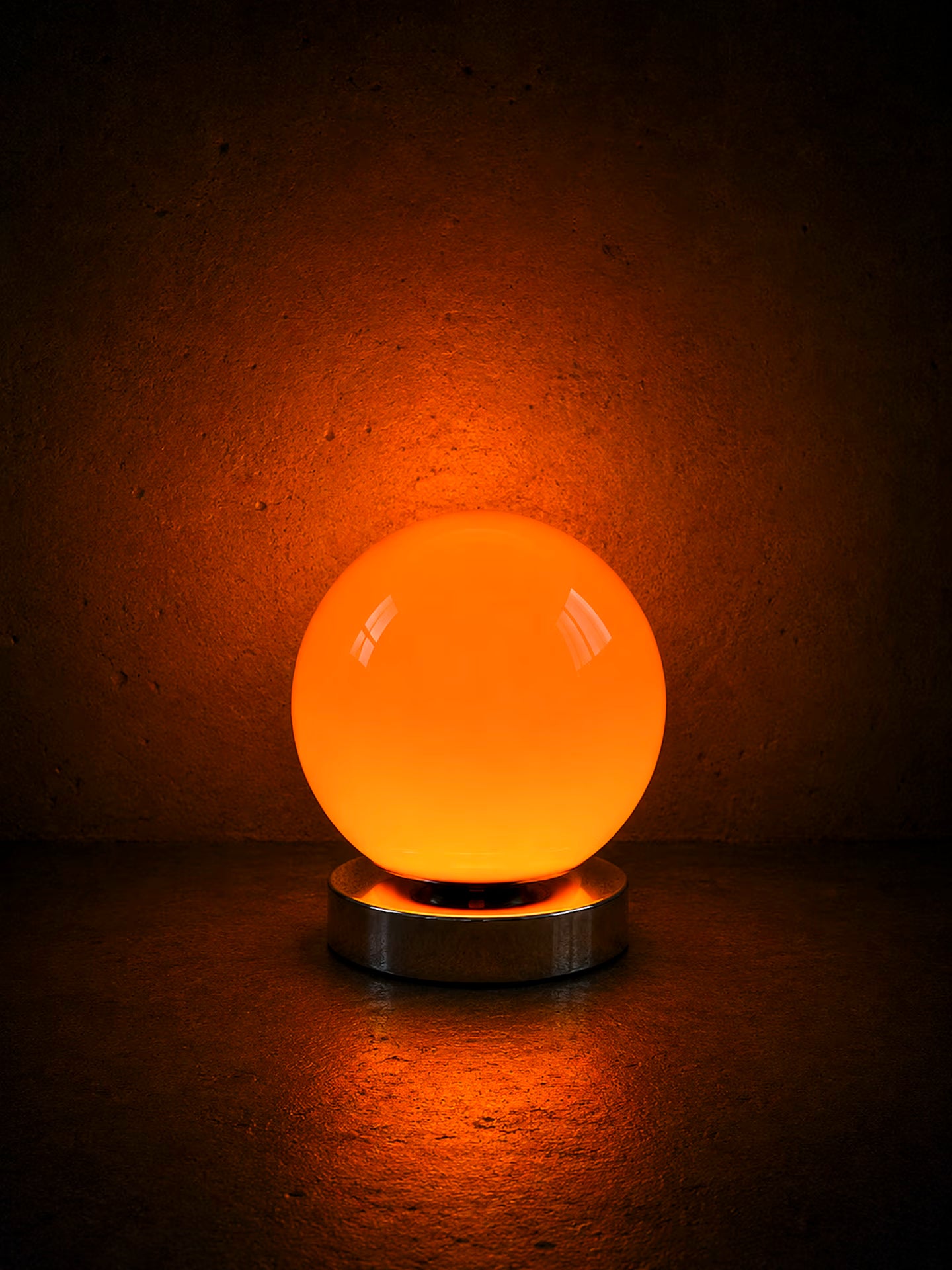 Orange Nova Flare USB table lamp with integrated LED