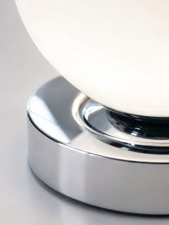 Nova Luna 18cm glass table lamp with 15cm white globe