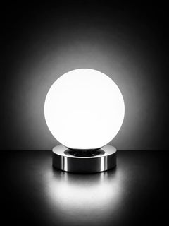 White Nova Luna USB table lamp with integrated LED