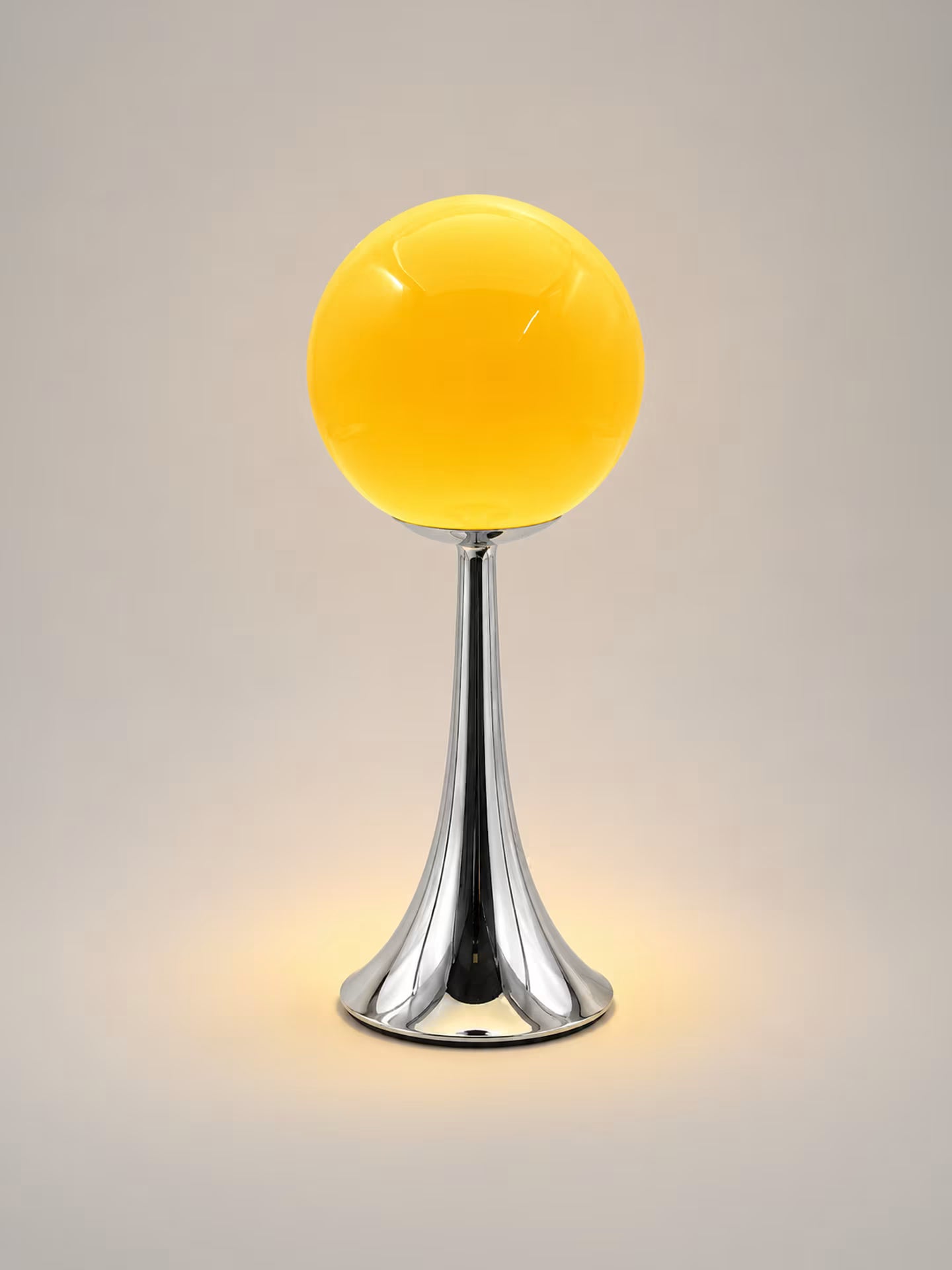 Modern cream glass bedside lamp with nine brightness levels