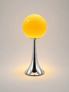 Modern cream glass bedside lamp with nine brightness levels