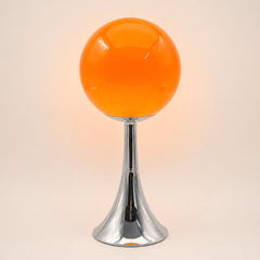 Modern orange glass bedside lamp with nine brightness levels