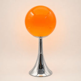 Modern orange glass bedside lamp with nine brightness levels