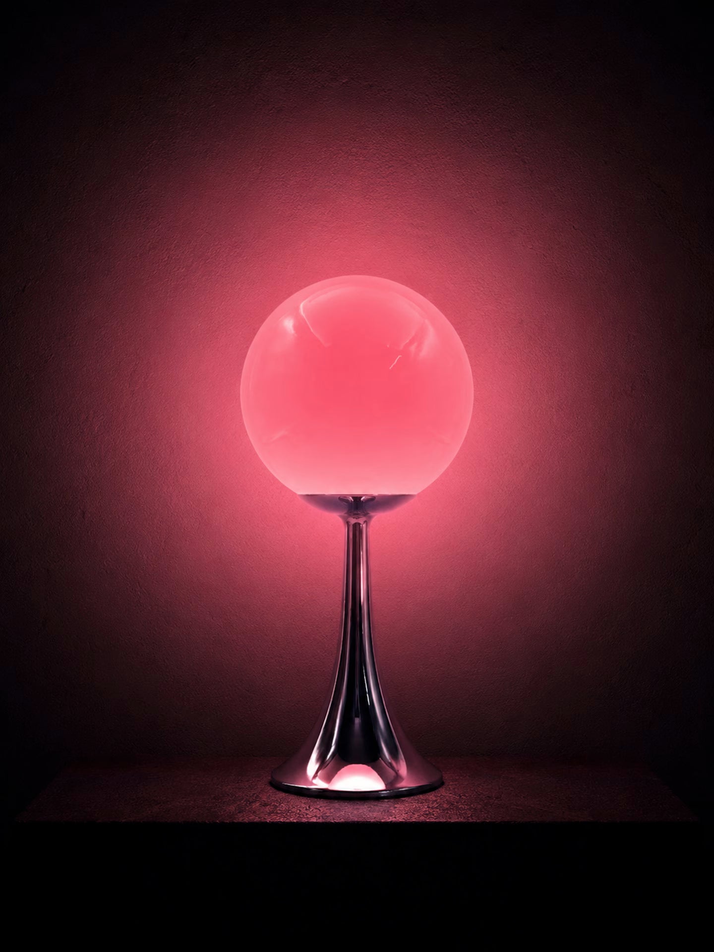 Pink Pulsar Aurora USB table lamp with integrated LED