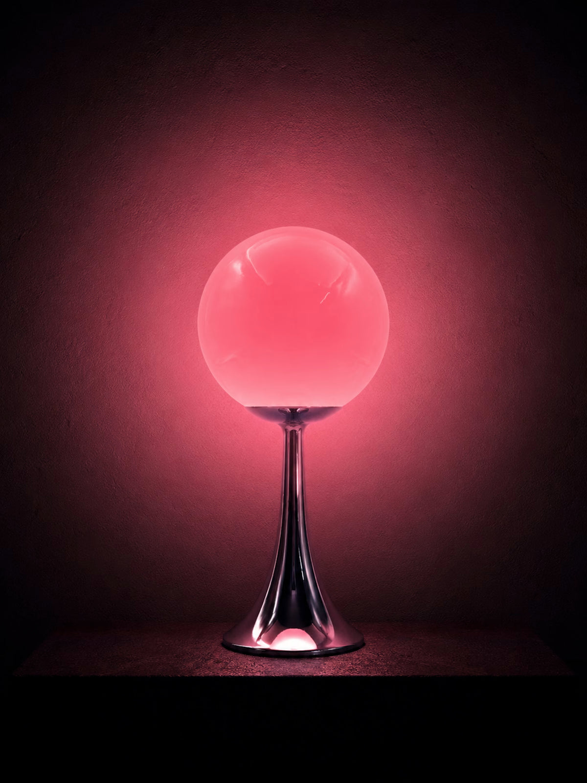 Pink Pulsar Aurora USB table lamp with integrated LED