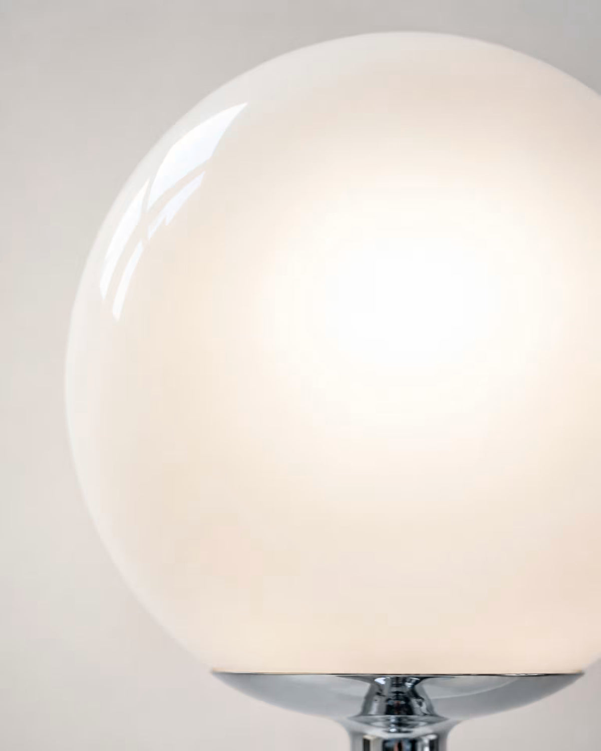 Pulsar Luna 26cm table lamp with 12cm white glass globe