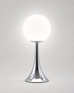 Modern white glass bedside lamp with nine brightness levels