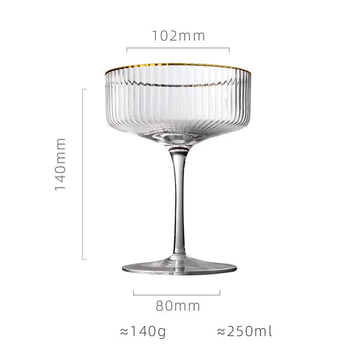 Golden Hour Coupe Cocktail Glass