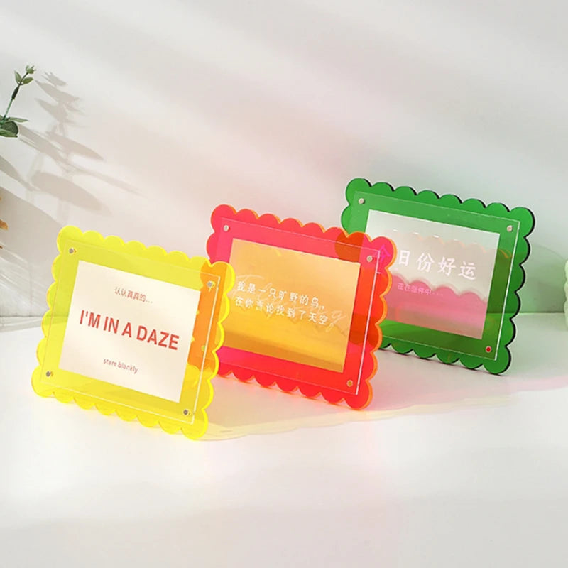 Jelly transparent acrylic picture frame – product view 3