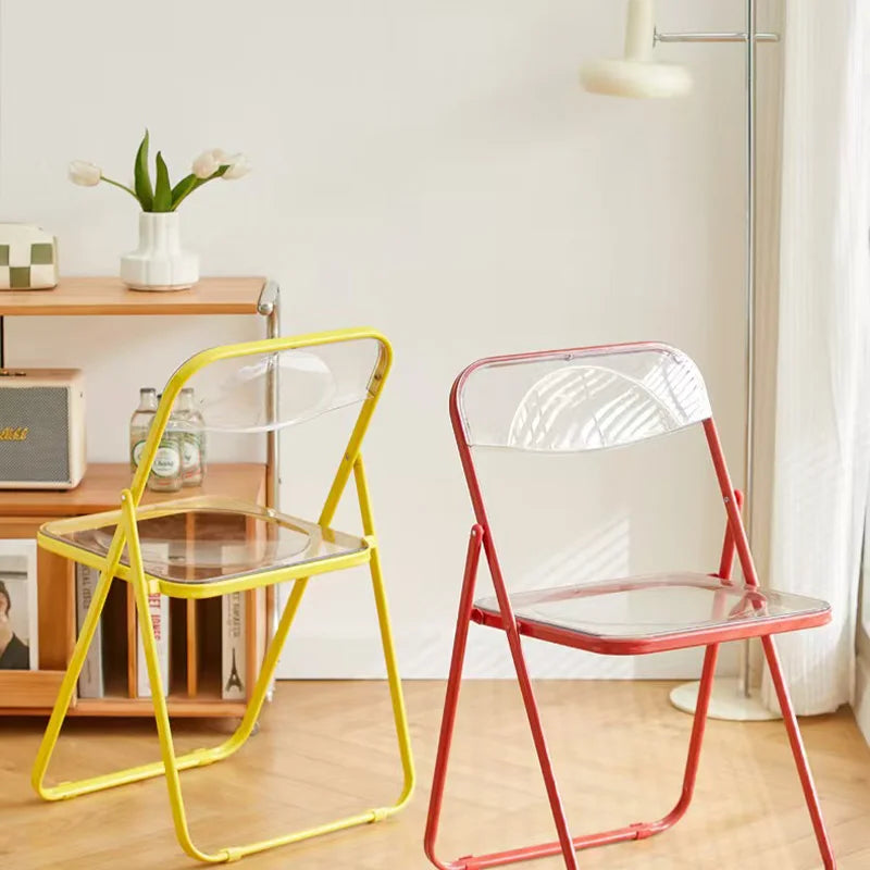 Minimal Acrylic Folding Chairs