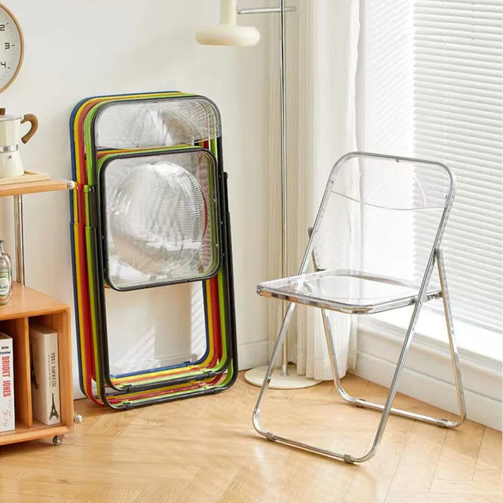 Minimal Acrylic Folding Chairs