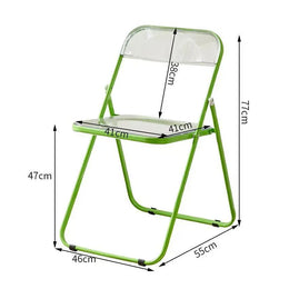 Minimal Folding Chair folded for compact storage