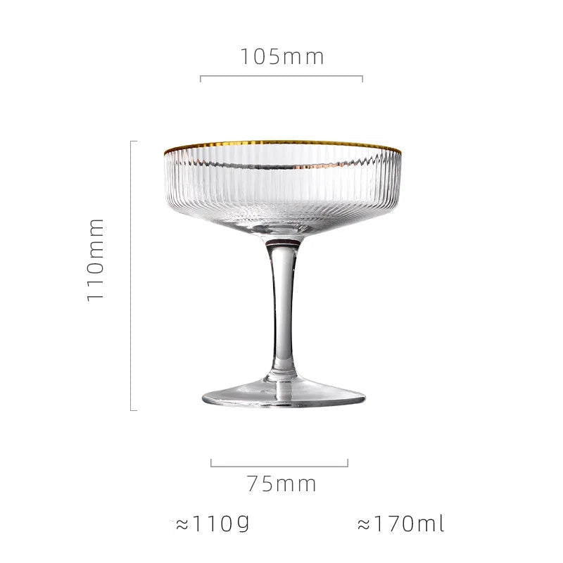 Golden Hour Coupe Cocktail Glass