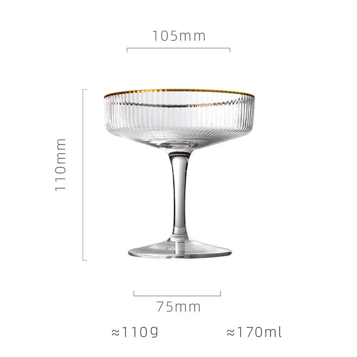 Golden Hour Coupe Cocktail Glass