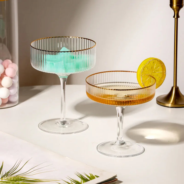 Golden Hour Coupe Cocktail Glass