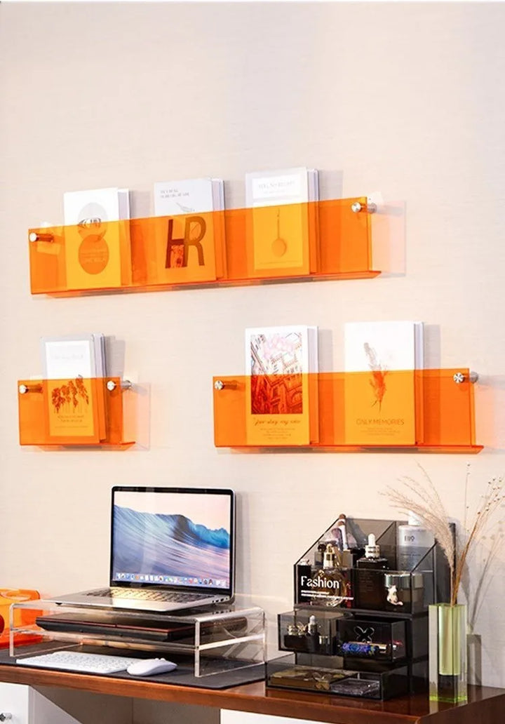 Floating Acrylic Magazine Holder