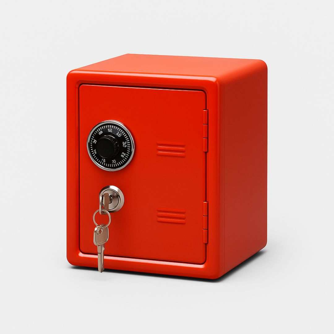 Mini Storage Locker collection in Red, Blue, Grey and Pink