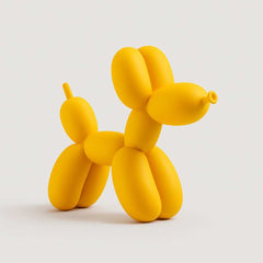 Matte resin Balloon Dog Sculpture in a styled interior