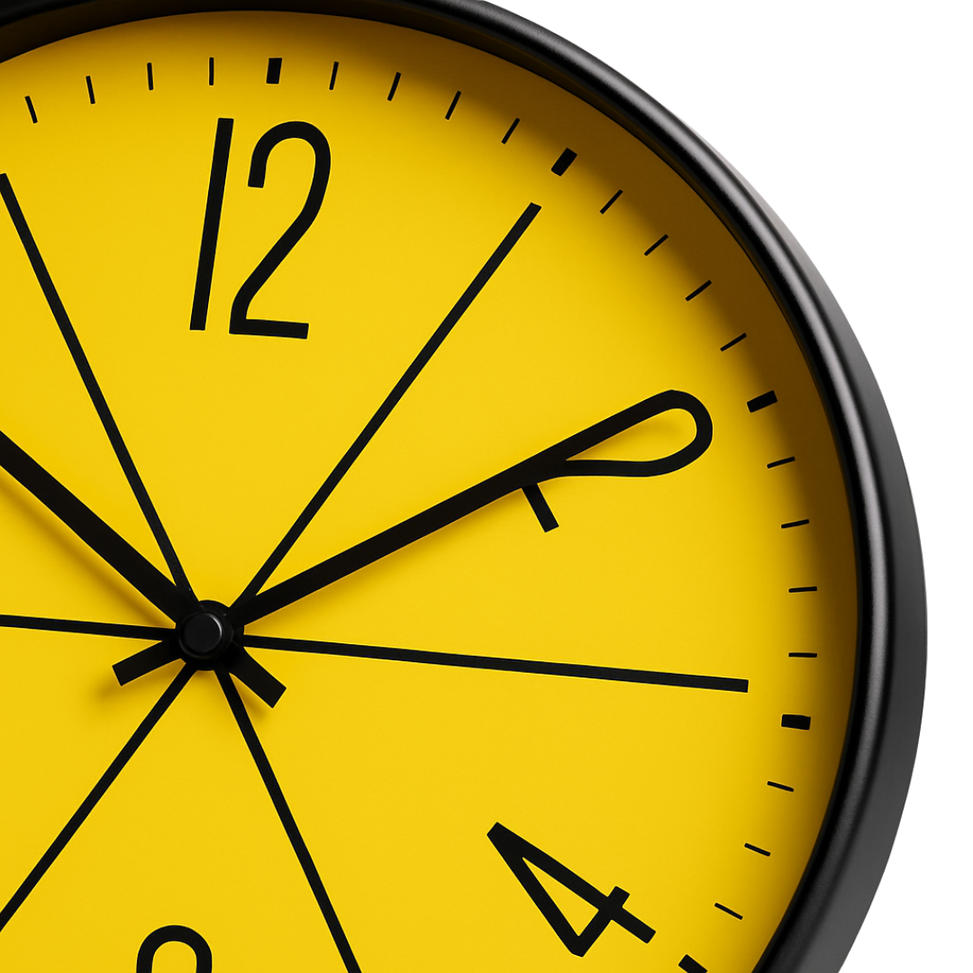 Modern Nordic Wall Clock with gold frame finish