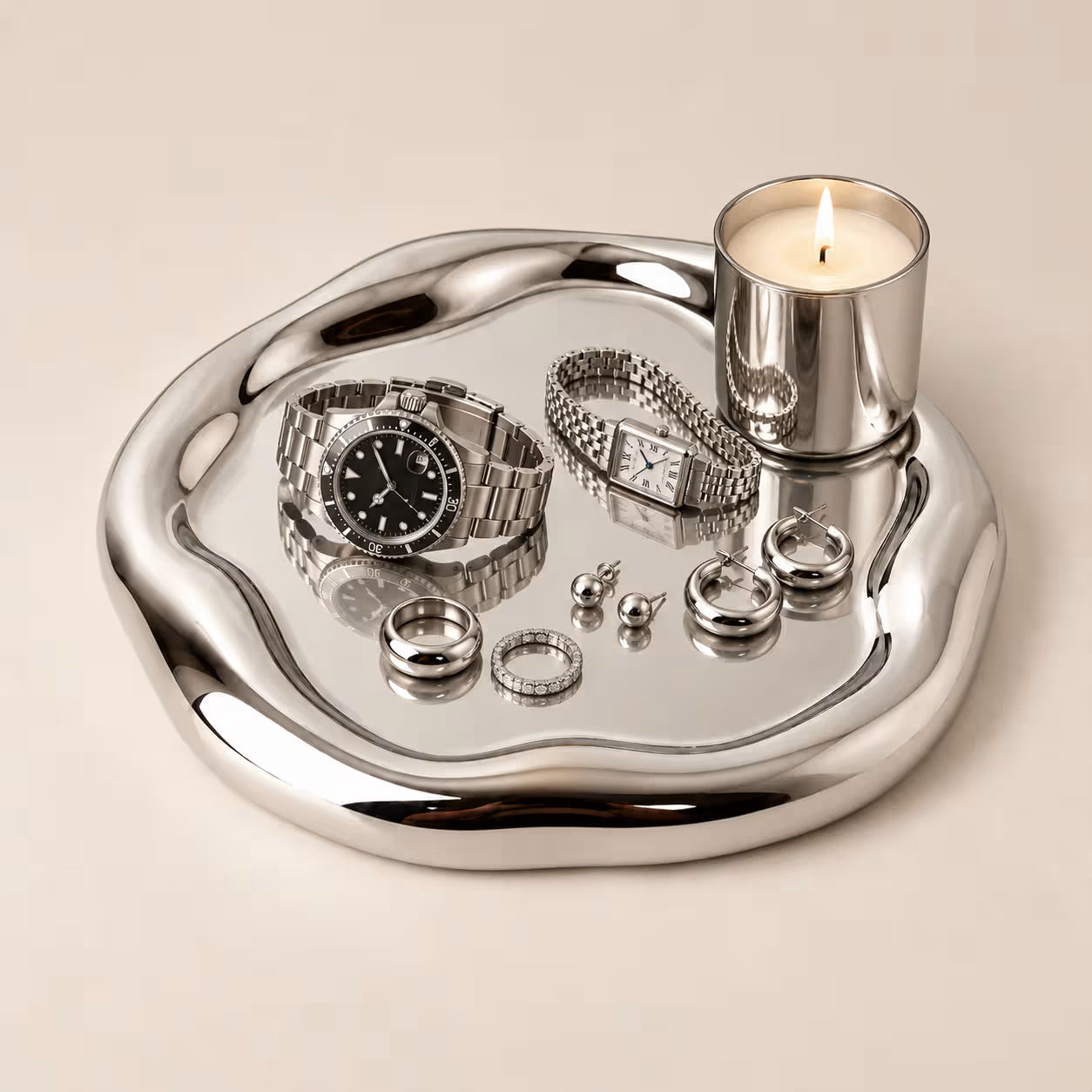 Wobbly Chrome Tray