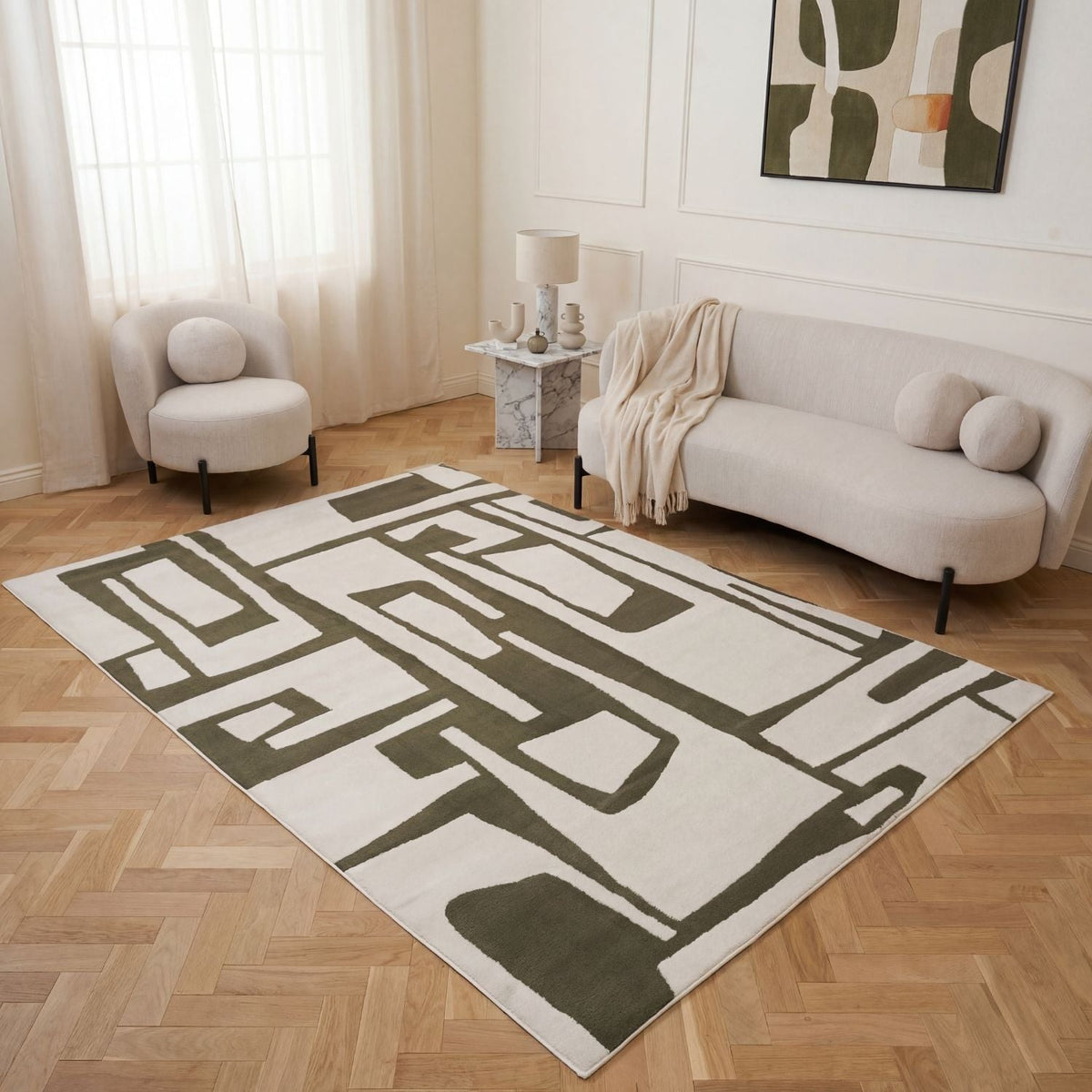 Moss Form Rug — room-scale view
