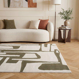 Moss Form Rug — styled interior view