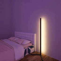 Tall RGB corner floor lamp for soft ambient lighting