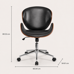 The Arden Office Chair in Black shown from an alternate angle