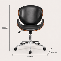The Arden Office Chair in Black shown from an alternate angle