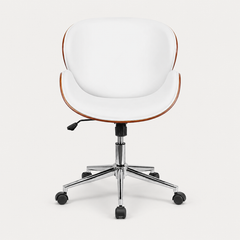 Side view of The Arden Office Chair in White