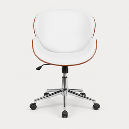 Side view of The Arden Office Chair in White