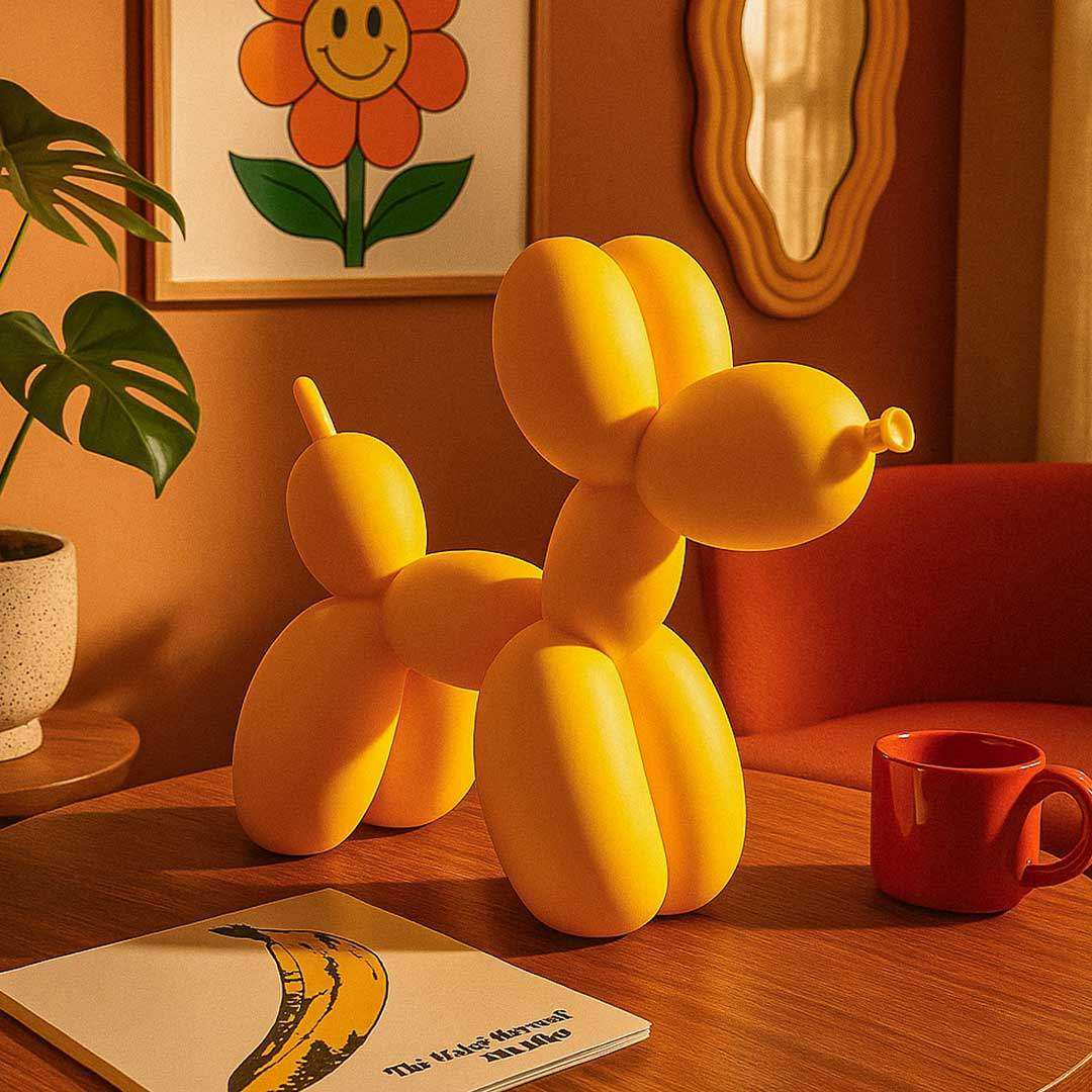 Balloon Dog Sculpture with smooth ultra-matte finish