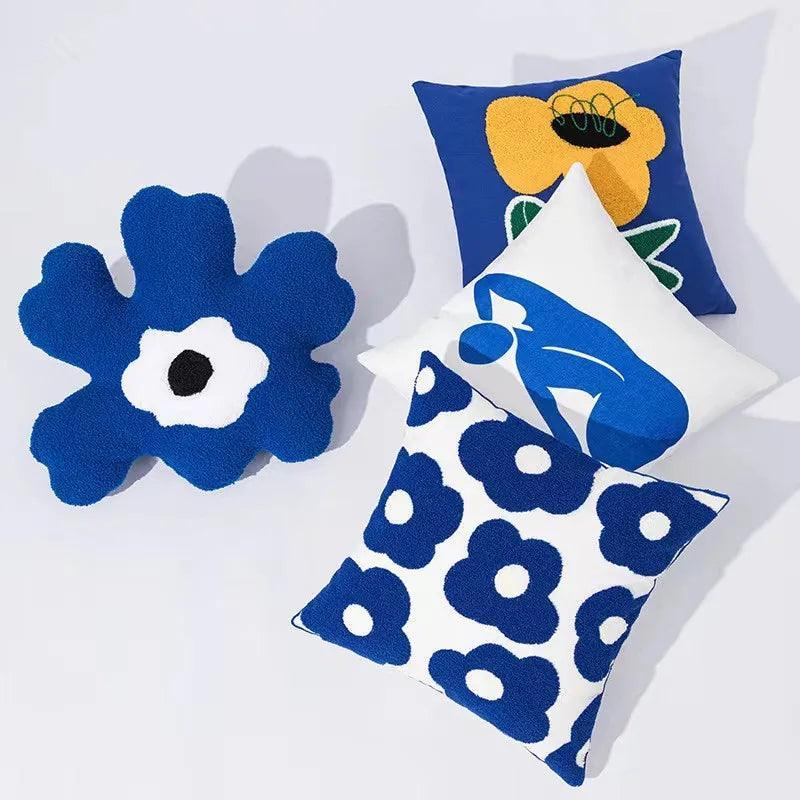 Blue Bloom Cushion Cover - Sickhaus