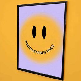 Bright Positivity smiley canvas art print