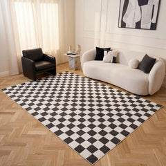 Smoke Tile Rug — room-scale view