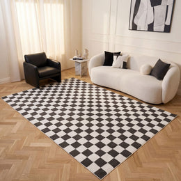 Smoke Tile Rug — room-scale view