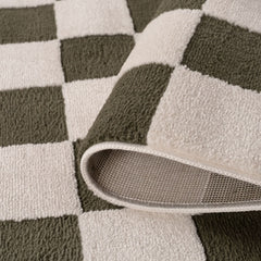 Moss Tile Rug — folded construction detail