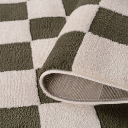 Moss Tile Rug — folded construction detail