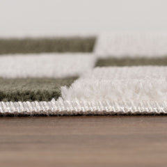 Moss Tile Rug — pile detail
