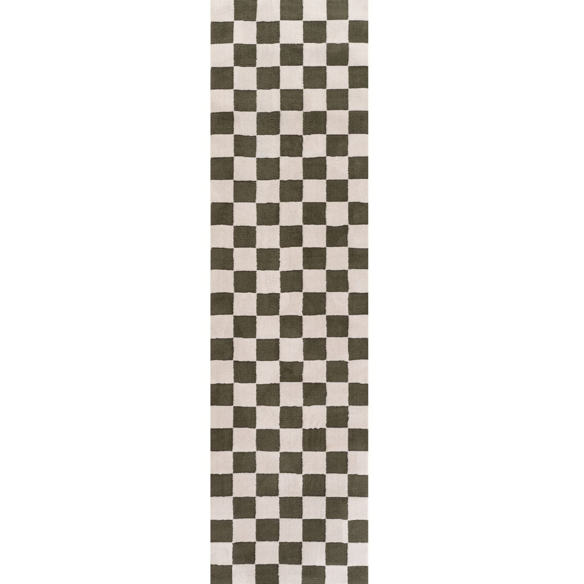 Moss Tile Rug — runner view
