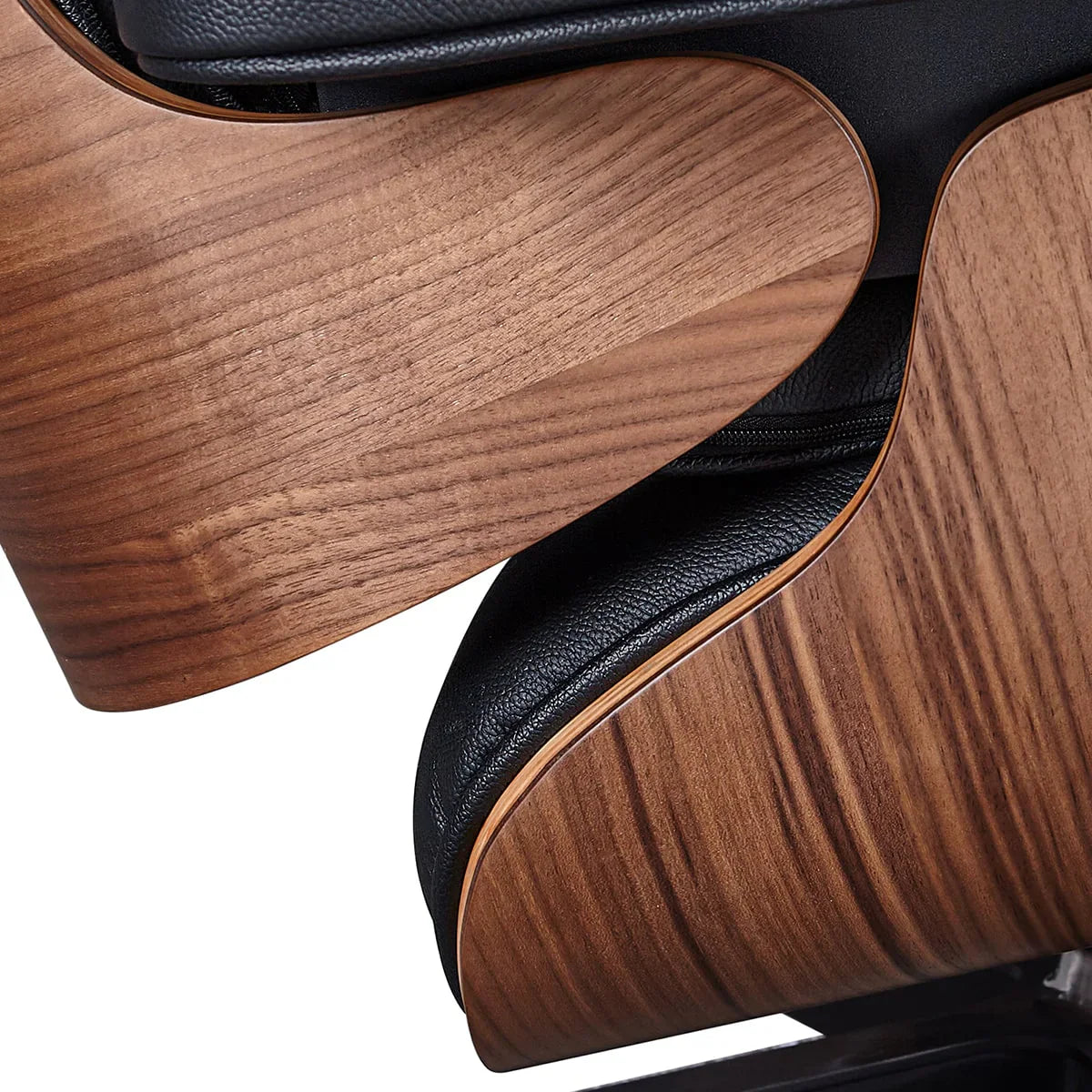 The Legacy Leather Lounge Chair and Ottoman styled indoors