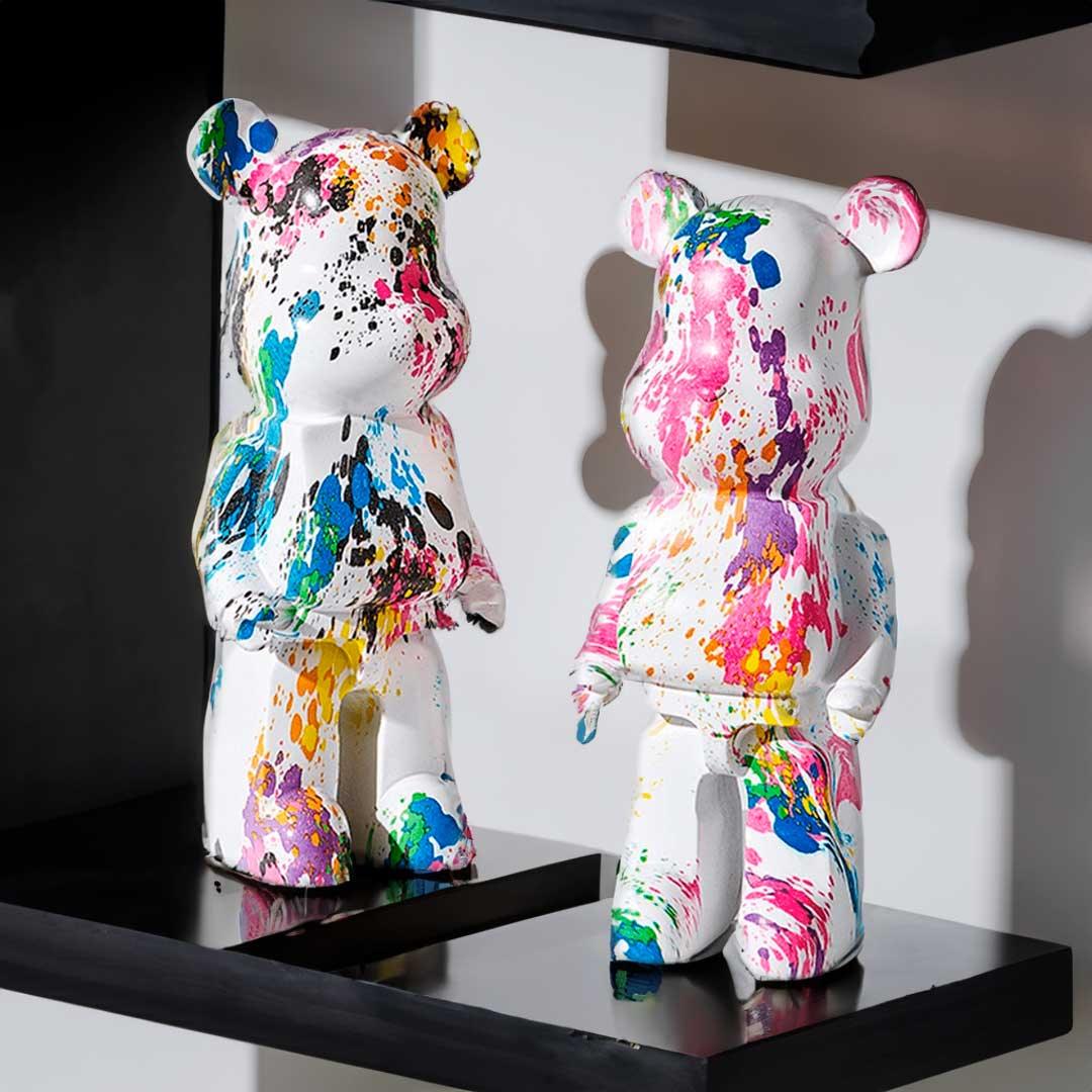 Color Crash Bear Money Box Sculpture - Sickhaus