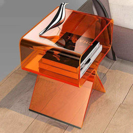 Crystal Acrylic Side Table in clear acrylic